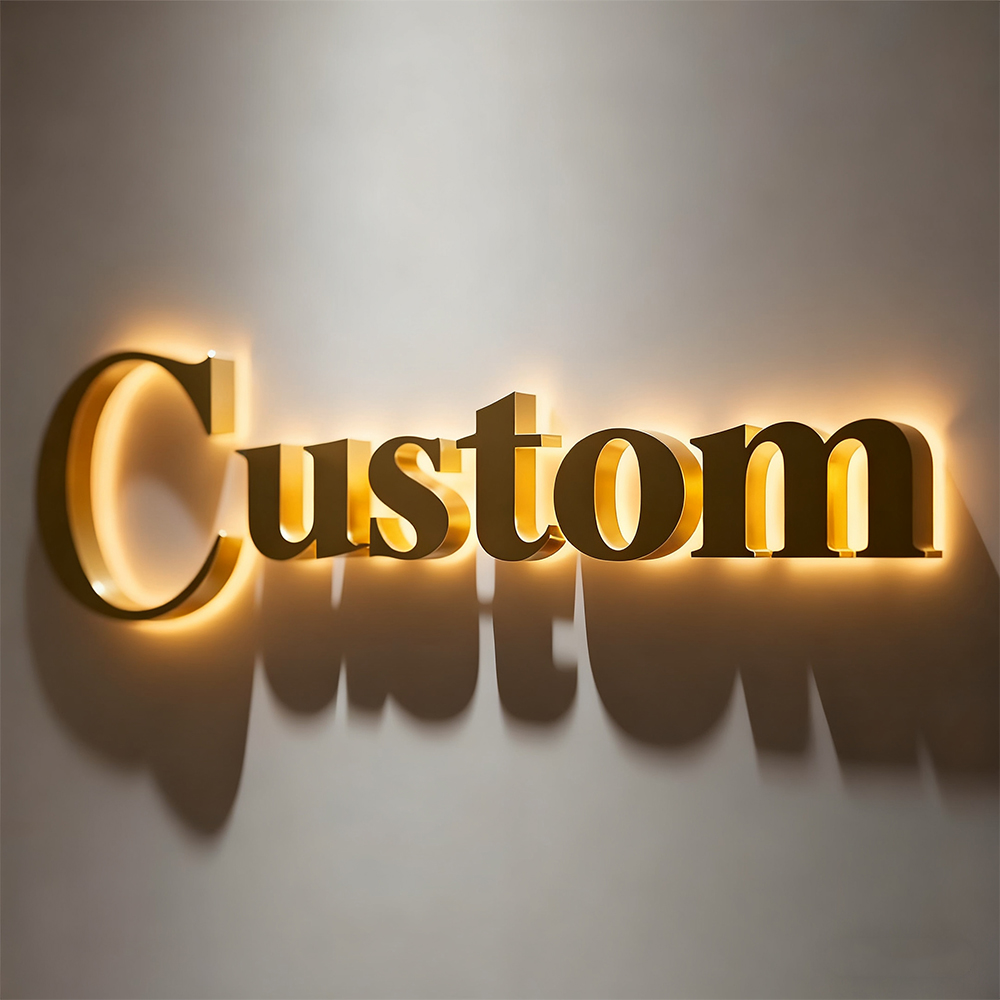 Outdoor Lighting Logo - Custom Outdoor Business Sign Large Metal