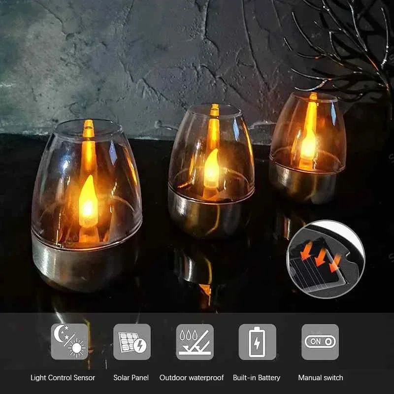 LED Solar Candles Light Flamel - Outdoor Lighting Led Fixtures recension och pris