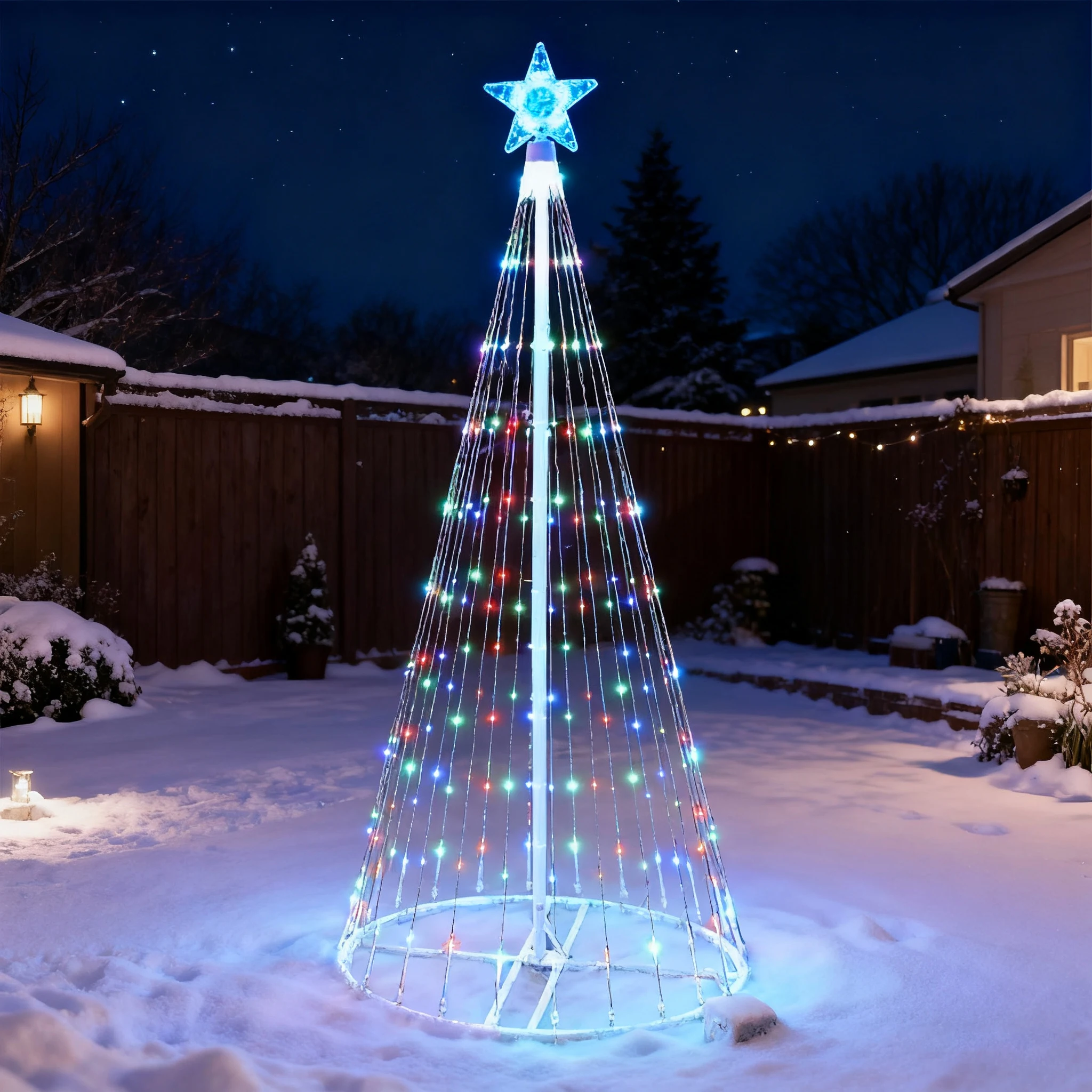 Solar-Powered LED Waterfall St - Outdoor Lighting Company recension och pris