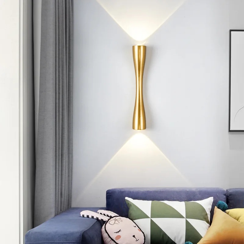 Gold LED Wall Lamp Up Down Lig - Outdoor Lighting Hardwired recension och pris