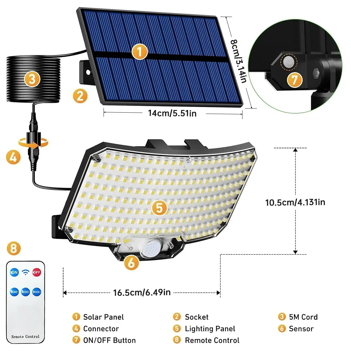 234LED Solar Outdoor Lights Mo - Outdoor Lighting With Motion Sensor recension och pris