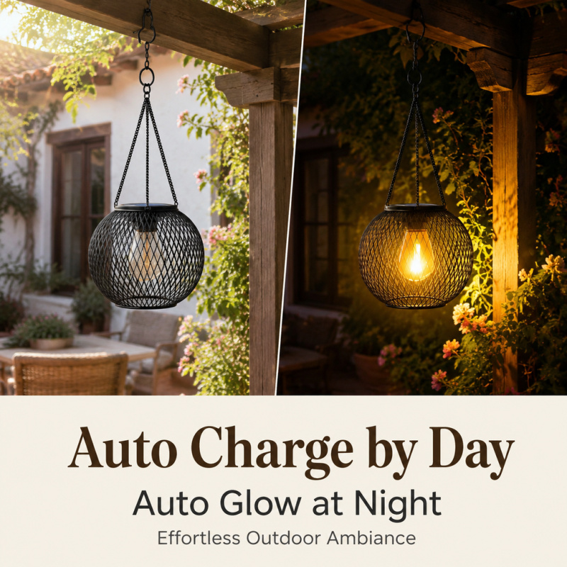 Solar Powered LED Hanging Floo - Outdoor Lighting Company recension och pris