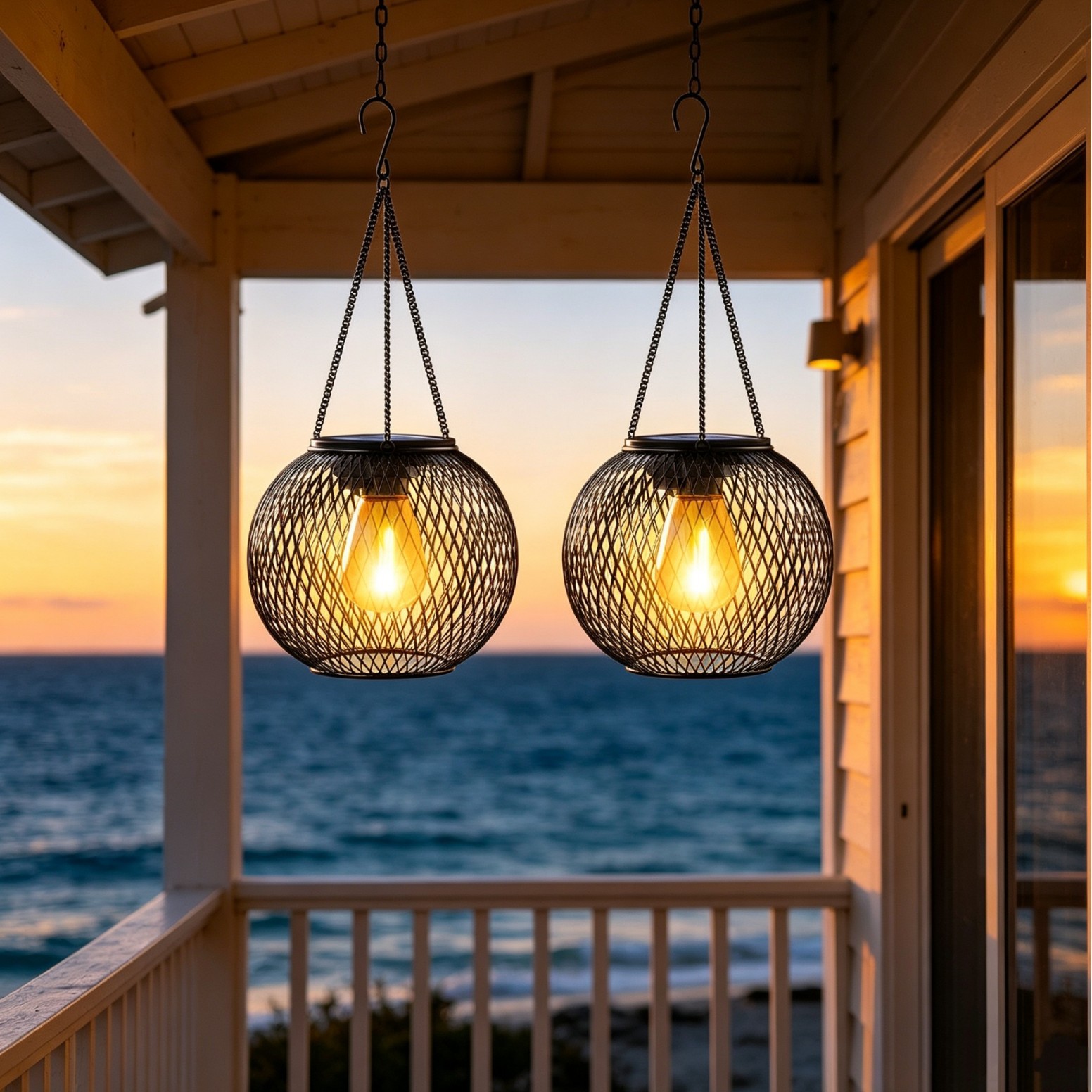 Solar Powered LED Hanging Floo - Outdoor Lighting Company recension och pris
