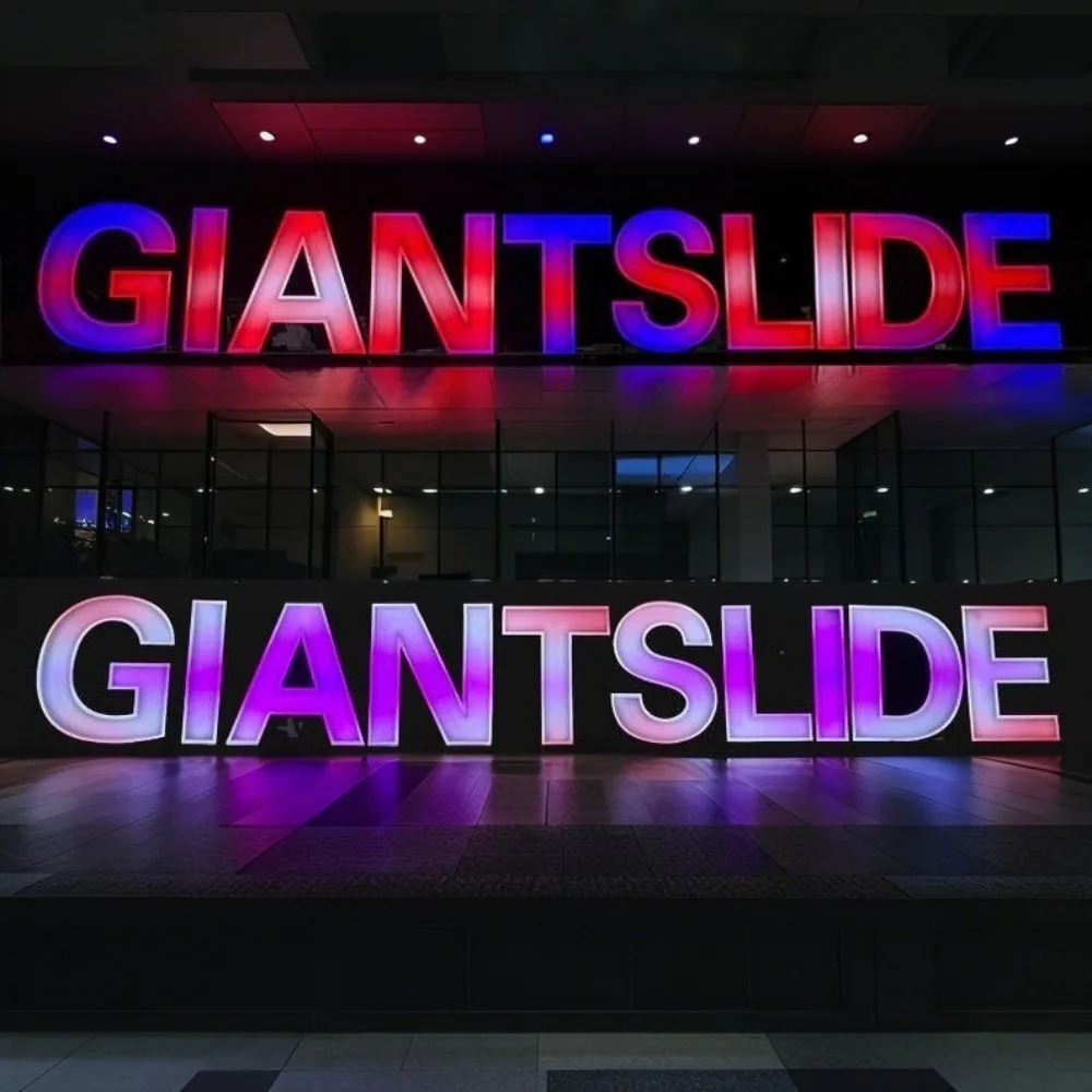 Custom RGB Metal LED Sign Wall - Outdoor Lighting Logo recension och pris