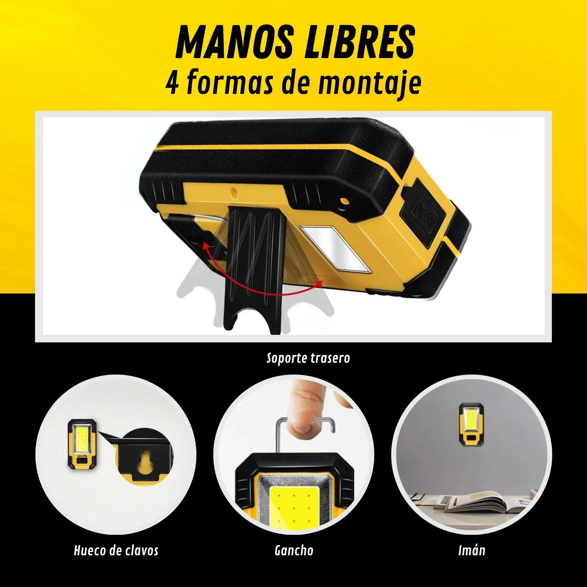 Rechargeable 4000MaH Work Ligh - Outdoor Lighting Hooks recension och pris