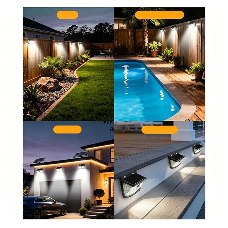 [NEW!A25P】 Waterproof Solar Po - Outdoor Lighting With Motion Sensor recension och pris