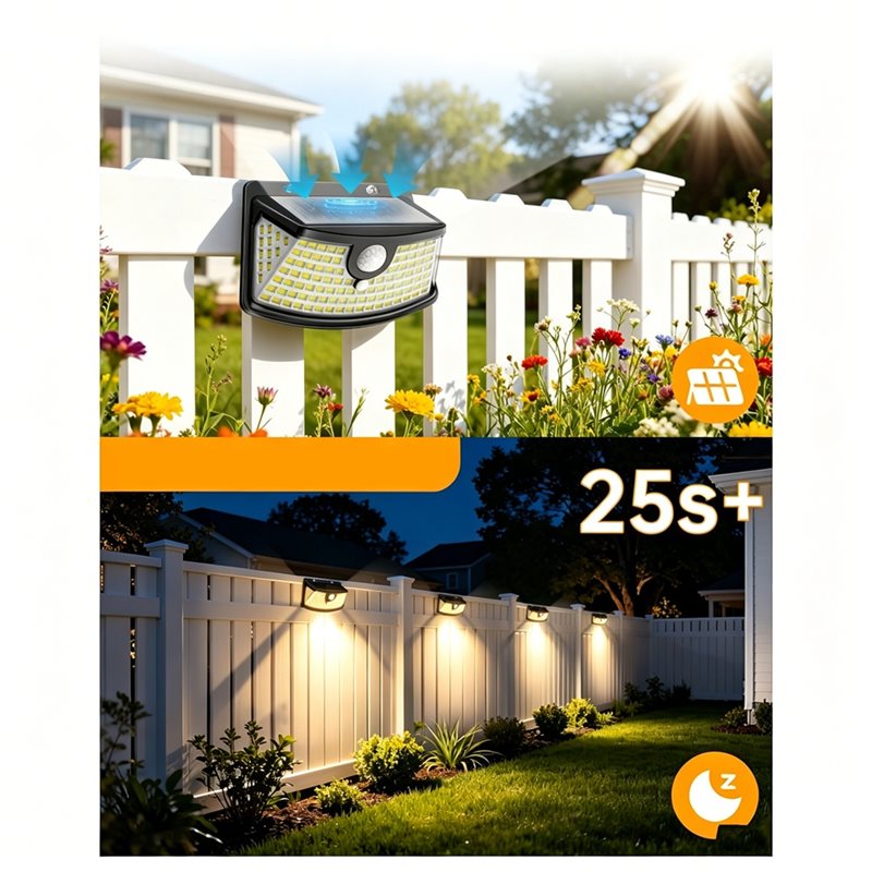 [NEW!A25P】 Waterproof Solar Po - Outdoor Lighting With Motion Sensor recension och pris