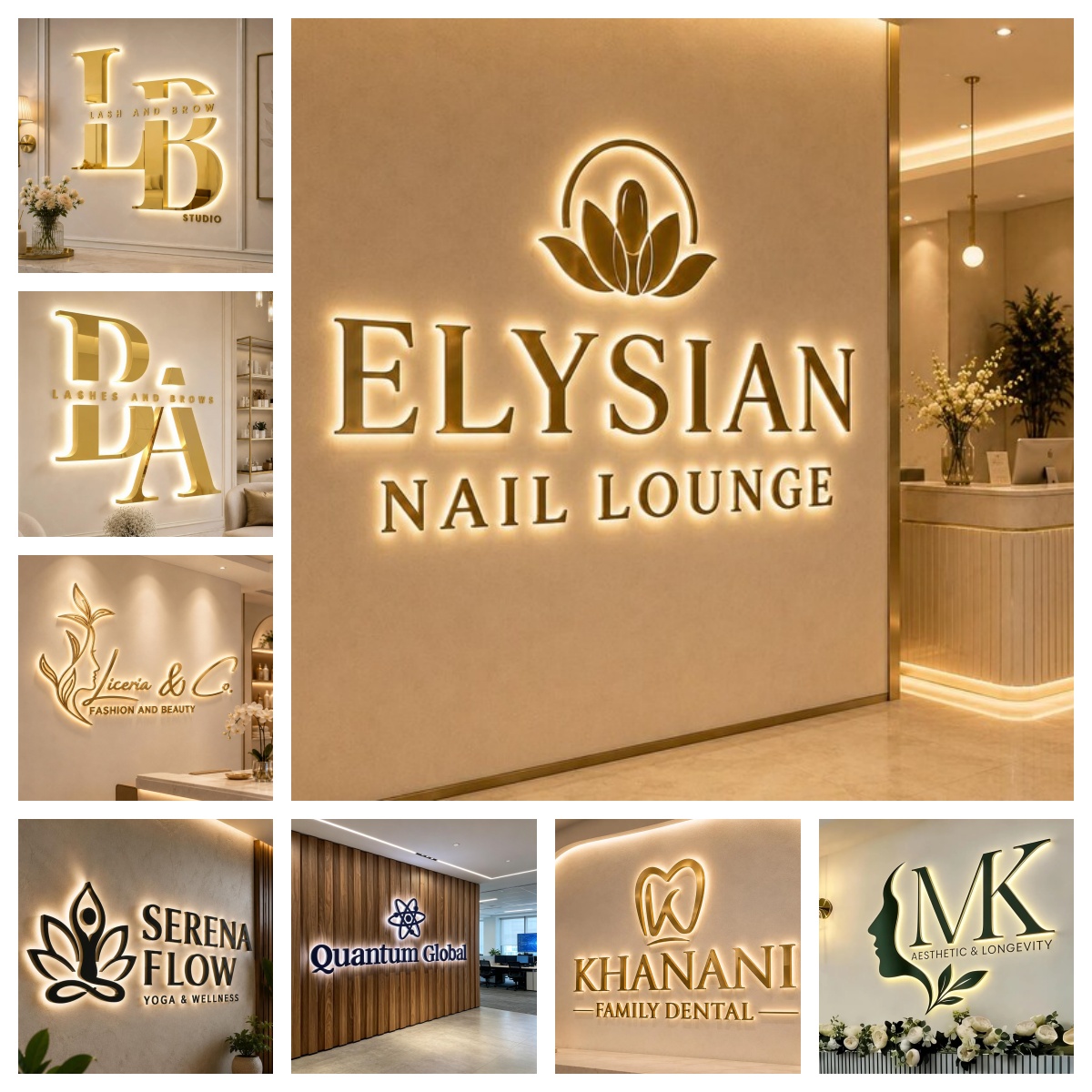 Custom Business Logo Backlit M - Outdoor Lighting Logo recension och pris