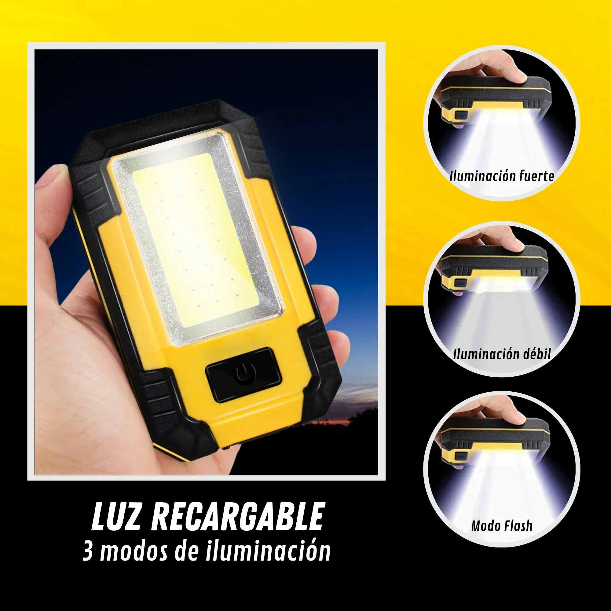 Portable 4000MaH Rechargeable  - Outdoor Lighting Hooks recension och pris