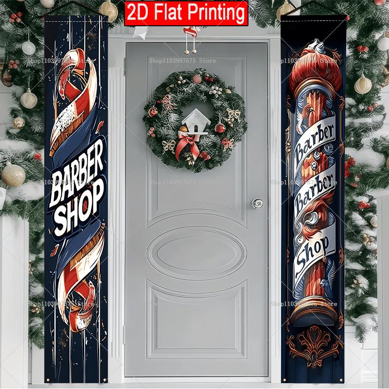 2D Barber Shop Text Logo Door  - Outdoor Lighting Logo recension och pris