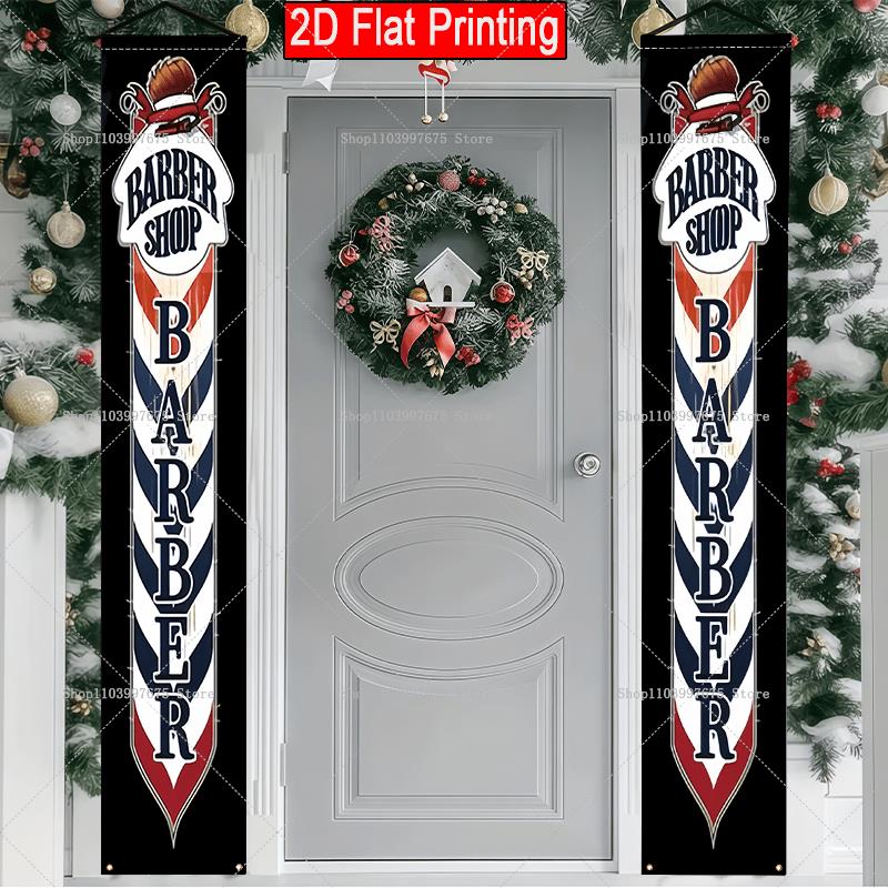 2D Barber Shop Text Logo Door  - Outdoor Lighting Logo recension och pris