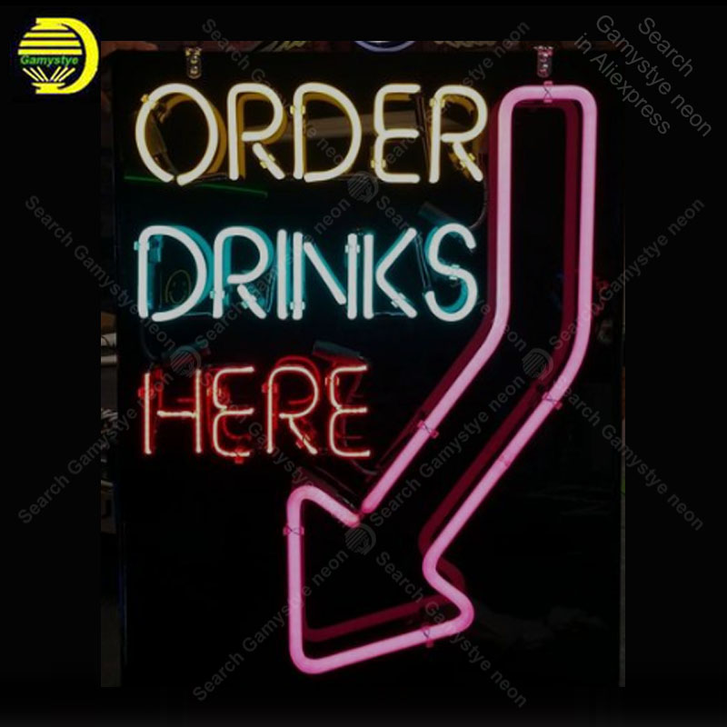 Neon Sign for Order Drink Here - Outdoor Lighting Expressions recension och pris