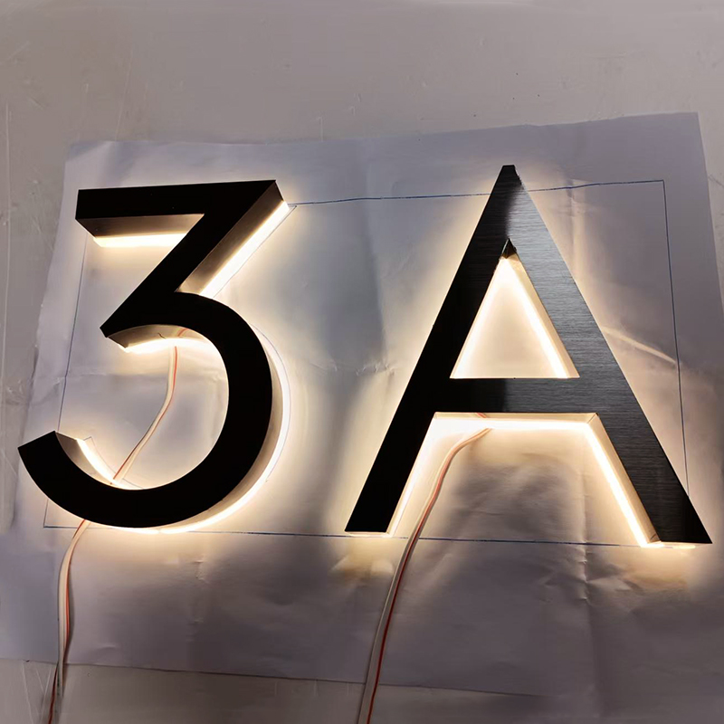Metal 3D LED House Number Ligh - Outdoor Lighting Logo recension och pris