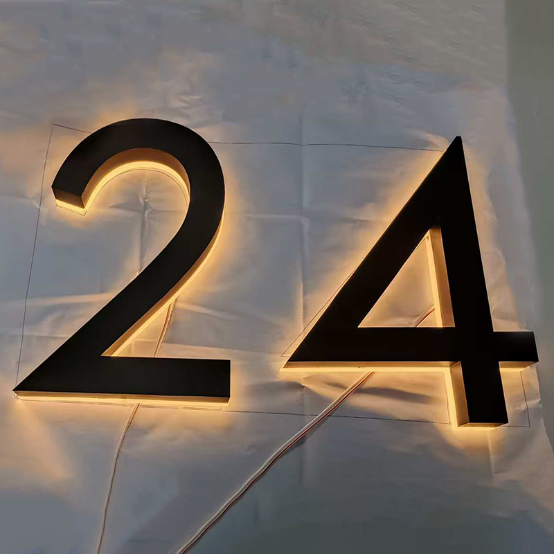 Metal 3D LED House Number Ligh - Outdoor Lighting Logo recension och pris